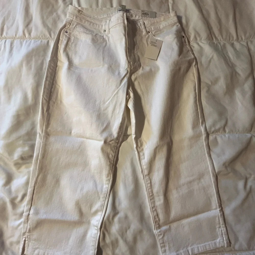 CROFT & BARROW Stretch Capri White 14 NWT